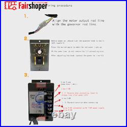 0-27RPM AC Gear Motor Reducer Electric Variable Speed Controller 150 90W 220V