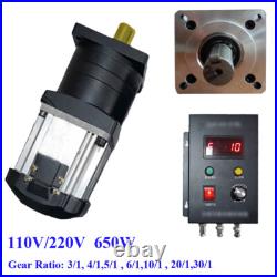 110V 220V 650W Brushless Motor Speed Controller Set Planetary Gearbox Reducer