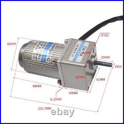 110V 220V AC Gear Motor Electric Motor Variable Speed Controller & 2GN Gearbox