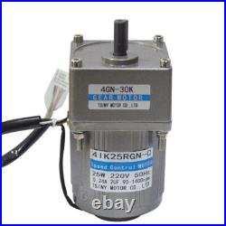 110V 25W AC Reducer Gear Motor With Speed Controller Set 7.5450RPM For Industry