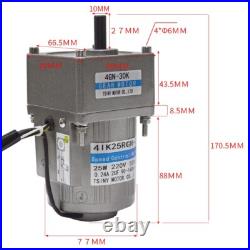 110V 25W AC Reducer Gear Motor With Speed Controller Set 7.5450RPM For Industry