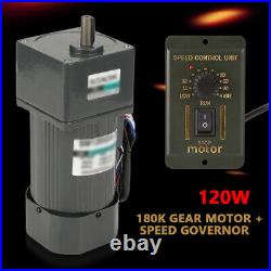 120W 180K AC Gear Motor Electric Motor CWithCCW Variable Speed Controller 220V