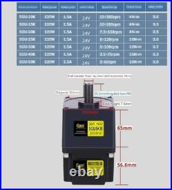 120W DC24V/48V Brushless Reduction Motor 200-3000RPM Adjustable Speed Controller