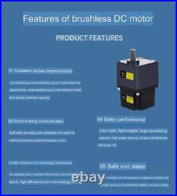 120W DC24V/48V Brushless Reduction Motor 200-3000RPM Adjustable Speed Controller