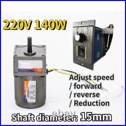 140W 5-470 RPM Reversible Variable Speed Controller 220V AC Gear Electric Motor 140W 5-470 RPM Reversible Variable Speed Controller 220V AC Gear Electric Motor