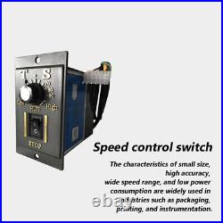 180W AC 5-470 220V RPM Speed Controller Reversible Variable Gear Electric Motor