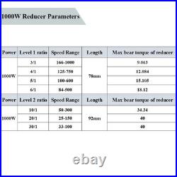 1KW 110/220V DC Planetary Reducer Brushless Gear Motor Variable Speed Controller