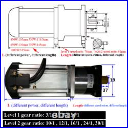 1KW 110/220V DC Planetary Reducer Brushless Gear Motor Variable Speed Controller