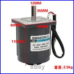 1Phase AC220V 40W 1400rpm Adjustable Speed Induction Motor with Speed Controller