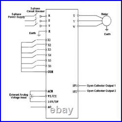 1pc 380VAC Variable Frequency Drive Speed Controller For 3-phase 4kW AC Motor