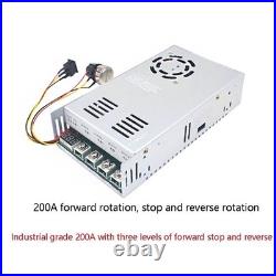 200A DC Motor Speed Controller for Industrial Use with Gear Reducer 12 to 48V