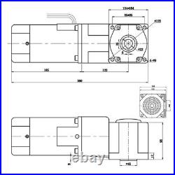 200W Electric Variable Speed Controller RightAngle Hollow Output Reduction Motor