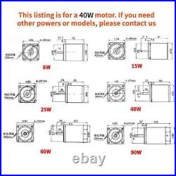 220V 110V 40W AC Optical Axis Deceleration Geared With Speed Controller Motor