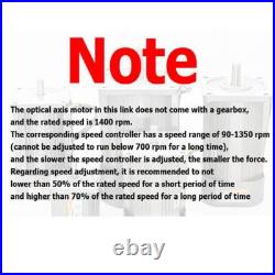 220V 110V 60W AC Optical Axis Deceleration Geared With Speed Controller Motor