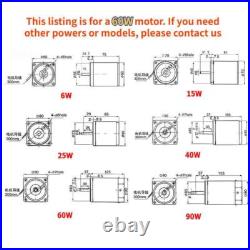 220V 110V 60W AC Optical Axis Deceleration Geared With Speed Controller Motor