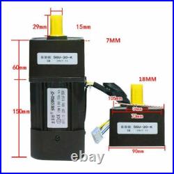 220V 120W Deceleration Geared AC Phase Reversile Motor Speed Controller Gear Box