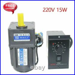220V 15W AC Gear Motor Electric + Variable Speed Controller 125RPM Torque 110 220V 15W AC Gear Motor Electric + Variable Speed Controller 125RPM Torque 110