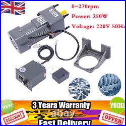 220V 250W AC Gear Electric Motor Variable Speed Controller Output 0-270 RPM 220V 250W AC Gear Electric Motor Variable Speed Controller Output 0-270 RPM