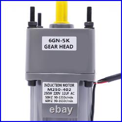 220V 250W AC Gear Electric Motor Variable Speed Controller Output 0-270 RPM 220V 250W AC Gear Electric Motor Variable Speed Controller Output 0-270 RPM