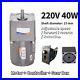 220V 5-470 RPM AC Gear 40W Reversible Variable Speed Controller Electric Motor