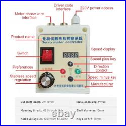 220V 750W Brushless Servo Motor Kit Adjustable with Speed Controller CNC Kit