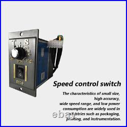 220V 90W 5-470 RPM Reversible Variable Speed Controller AC Gear Electric Motor