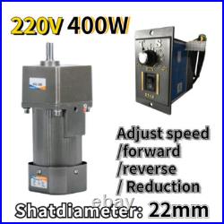 220V AC 5-470 RPM Speed Controller Reversible Variable Gear Electric Motor 400W