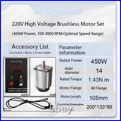 220V Brushless Small Motor High Power High Speed DC Motor Controller Small