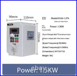 220V Single-Phase 1.5kW Variable Frequency Drive Fan Motor Speed Controller