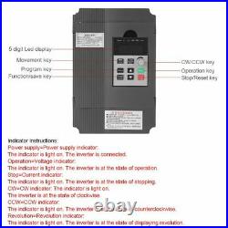 220V Variable Frequency Drive VFD Speed Controller for 3-phase 2.2kW AC Motor