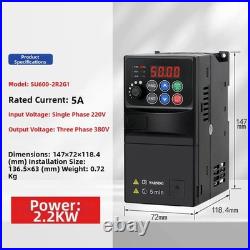 220V to 380V VFD Variable Frequency Drive 2.2KW Motor Speed Controller