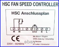230v Industriedrehzahlregler for Motor Control Speed Regulator with Cable