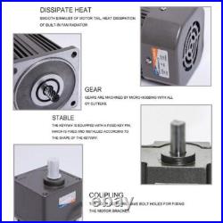 250W 220V AC 5-470 RPM Speed Controller Reversible Variable Gear Electric Motor