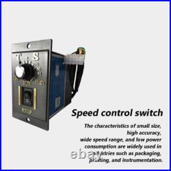 250W 220V AC 5-470 RPM Speed Controller Reversible Variable Gear Electric Motor