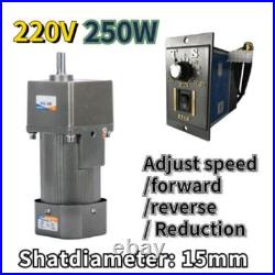 250W 220V AC 5-470 RPM Speed Controller Reversible Variable Gear Electric Motor