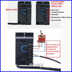 250W AC 5-470 RPM Electric Speed Controller Reversible Variable 220V Gear Motor