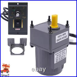 25W 220V Adjustable Speed Motor AC Gear Motor Electric Motor with Controller UK