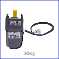 25W 220V Adjustable Speed Motor AC Gear Motor Electric Motor with Controller UK