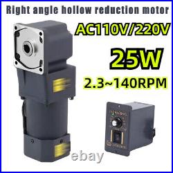 25W Hollow Output Reduction Motor Right Angle Electric Variable Speed Controller