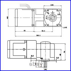 25W Right Angle Electric Variable Speed Controller Hollow Output Reduction Motor