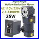 25W Right Angle Hollow Output Reduction Motor 110/220V Variable Speed Controller