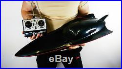 28 Twin Motor Radio Control RC S2 7000 Black Stealth FAST Racing RS Speed Boat