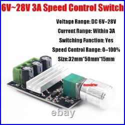 2A-20A 1.8V-35V DC Motor Speed Control Controller Module PWM Regulator Switches