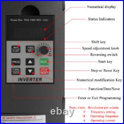 2.2Kw Single to 3 Phase Variable Frequency Drive Inverter CNC Motor Speed VFD