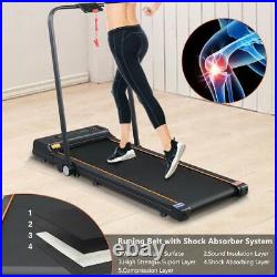 2 In1 Folding Treadmill Under Desk Motorized Electric Walking Running Machine