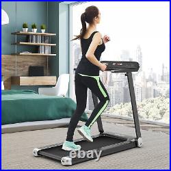 2 in 1 Folding Treadmill Electric Walking Running Machine APP Control Home Gym
