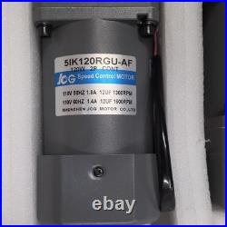 2 x JCG 5IK120RGU-AF 120W 110V AC Speed Control Motor + 5GU-30K Gear Head