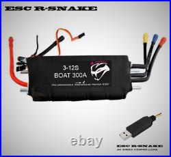 300A Boat ESC 3-12S LiPo R-Snake for Brushless Motors Marine + USB LINK