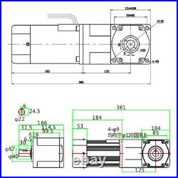 300W Variable Speed Controller Output Reduction Motor With Shaft Right Angle New