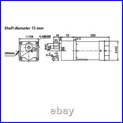 370W AC220-240V Electric Motor Variable Speed Controller Gear Box Motor Adapter